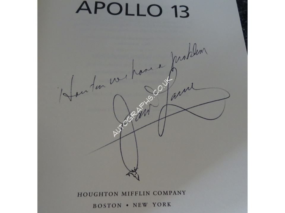 James Jim Lovell Apollo 13 authentic signed genuine autograph book. COA UACC James Jim Lovell Apollo 13 authentic signed genuine autograph book. COA UACC
