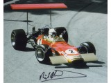 Richard Attwood Lotus 49 F1 authentic signed genuine autograph photo. COA UACC