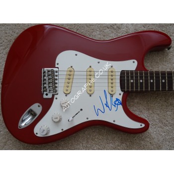 Wilko Johnson authentic signed genuine autograph guitar. COA UACC Wilko Johnson authentic signed genuine autograph guitar. COA UACC