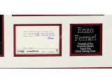Enzo Ferrari authentic signed genuine signature photo display. COA UACC
