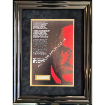 Rudyard Kipling 'if' authentic signed genuine signature poem display. COA UACC