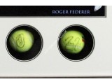 Andy Murray, Federer, Nadal, Djokovic signed genuine authentic tennis ball display. COA UACC