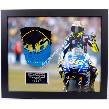 Valentino Rossi The Doctor signed genuine authentic cap display. COA UACC