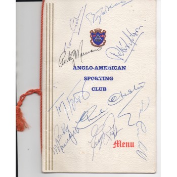 Rocky Marciano boxing authentic genuine signature signed menu. COA UACC