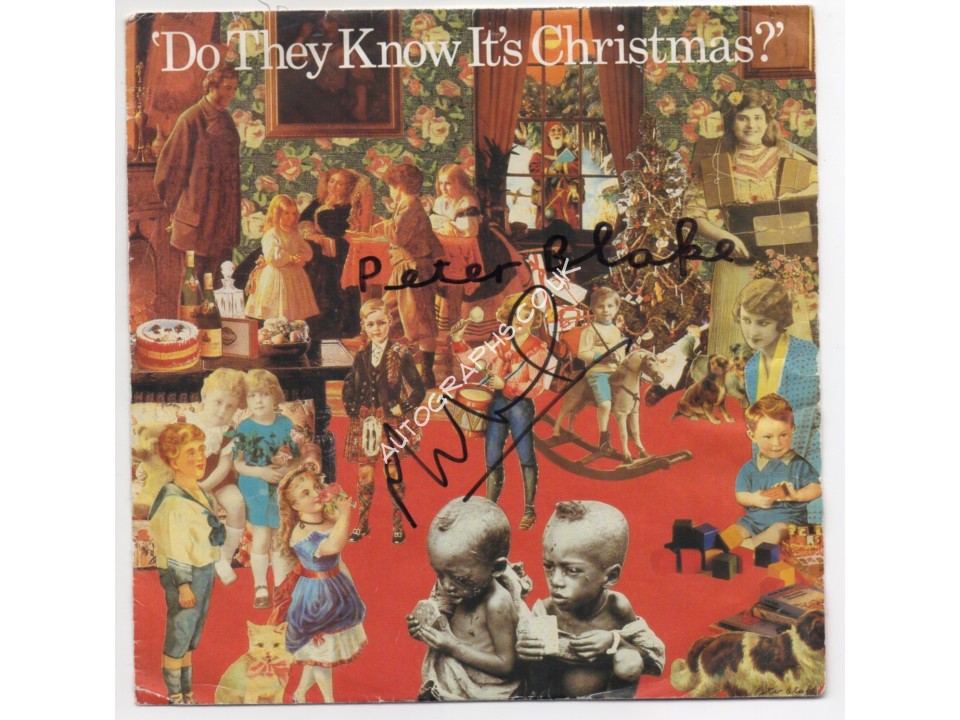 Peter Blake Midge Ure Do they Know its Christmas signature signed 7" Vinyl. COA UACC