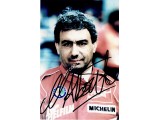 Michele Alboreto genuine original authentic signed autograph photo. COA UACC