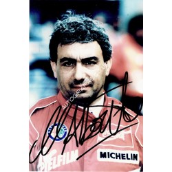 Michele Alboreto genuine original authentic signed autograph photo. COA UACC