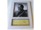 David Niven authentic genuine signature signed cheque display photo. COA UACC