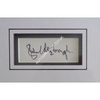 Richard Attenborough authentic genuine signature signed display. COA UACC