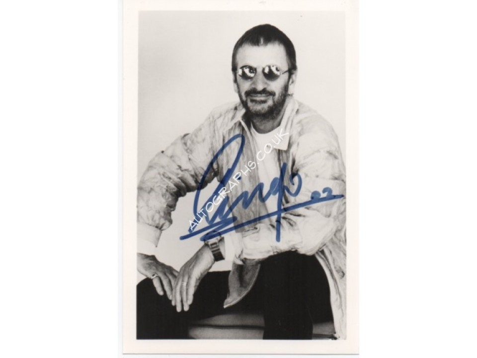 Ringo Starr Beatles signed genuine authentic autograph photo. COA UACC