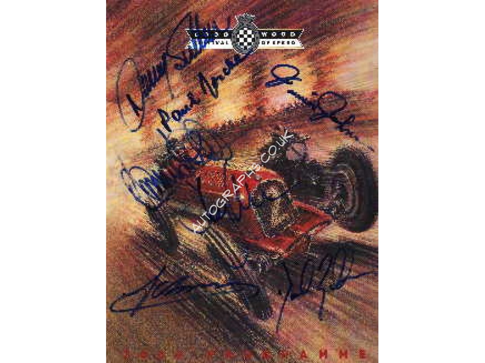 Goodwood Festival of Speed Programme genuine original authentic signed autograph. COA UACC