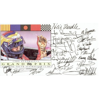 Mclaren Team Australian GP FDC. Signed by Senna, Prost, Dennis and Several Others
