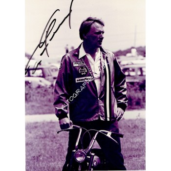 Dan Gurney genuine original authentic signed autograph photo. COA UACC