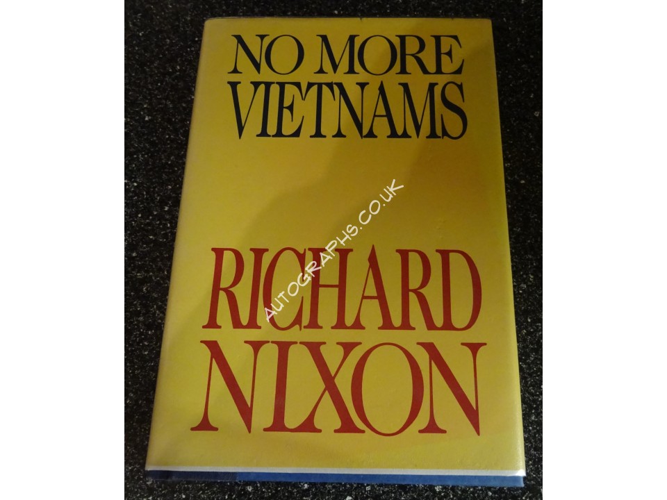 Richard Nixon US President genuine original autographed book. COA UACC