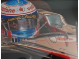 Jenson Button F1 signed genuine authentic autograph photo display. COA UACC