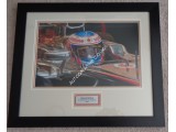 Jenson Button F1 signed genuine authentic autograph photo display. COA UACC