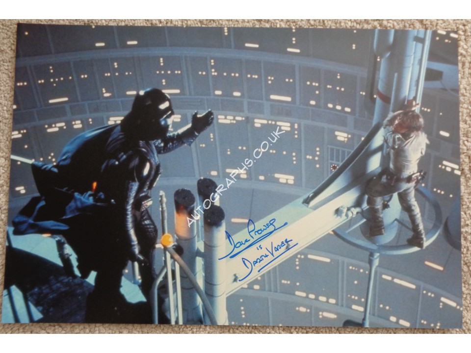 Dave Prowse Darth Vader Star Wars large signed genuine signature photo. COA UACC Dave Prowse Darth Vader Star Wars large signed genuine signature photo. COA UACC