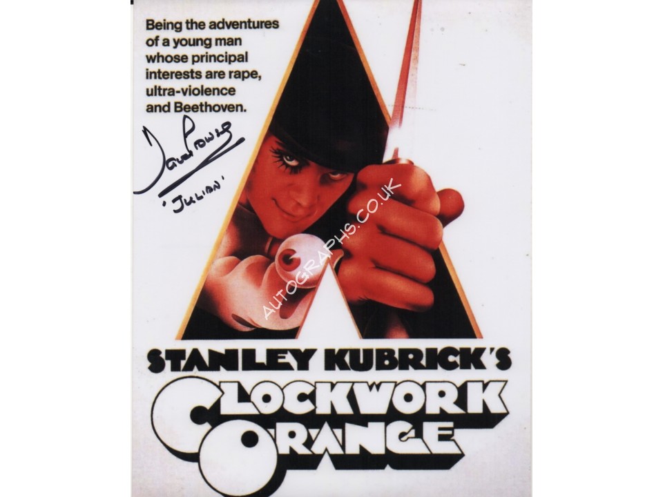 Dave Prowse Clockwork Orange Julian signed genuine signature photo. COA UACC