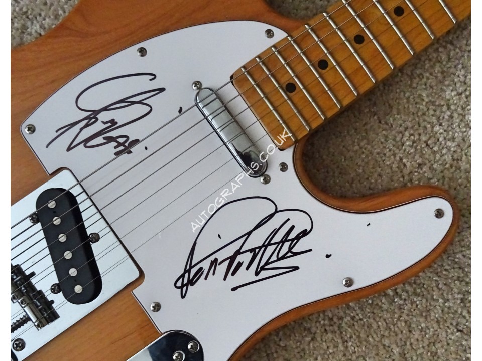 Status Quo Rick Parfitt Francis Rossi  signed genuine authentic autograph guitar. COA UACC