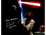Star Wars Obi double Richard Stride signed genuine signature photo. COA UACC