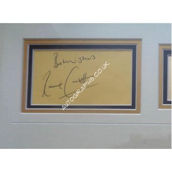 Two Ronnies Barker Corbett signed genuine signature authentic display. COA UACC