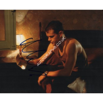 Matt Damon Bourne signed genuine signature authentic signed photo. COA UACC