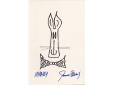 James Jimmy Stewart Harvey genuine signature authentic sketch display. COA UACC