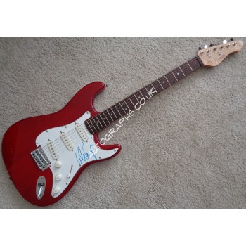 Alice Cooper music genuine signed authentic signature guitar. COA UACC