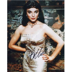 Joan Collins genuine signed authentic signature photo. COA UACC