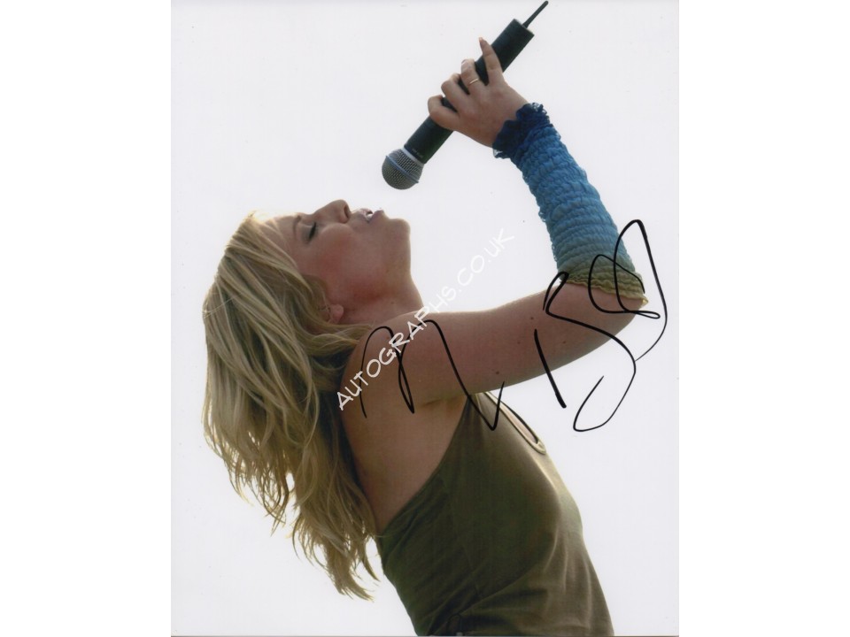 Natasha Bedingfield genuine signed authentic signature photo. COA UACC