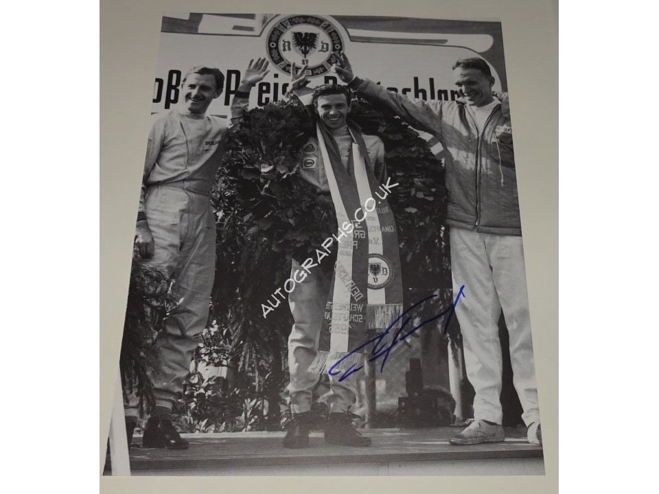 Dan Gurney Eagle F1 genuine signed authentic signature photo. COA UACC