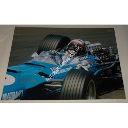 Jackie Stewart F1 Matra genuine signed authentic signature photo. COA UACC