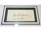 Don Bradman Cricket genuine signed autograph signature display.. COA UACC Don Bradman Cricket genuine signed autograph signature display.. COA UACC