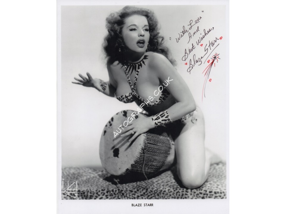 Blaze Starr Burlesque genuine authentic signed autograph photo. COA UACC Blaze Starr Burlesque genuine authentic signed autograph photo. COA UACC