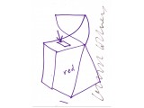 David Hockney Cubist Postbox authentic genuine signed postcard. COA UACC David Hockney Cubist Postbox authentic genuine signed postcard. COA UACC