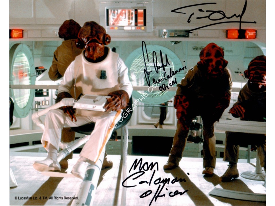 Star Wars Tim Dry Sean Crawford authentic genuine signed photo. COA UACC