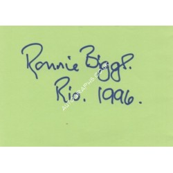 Ronnie Biggs Great Train Robbery authentic genuine signed page. COA UACC