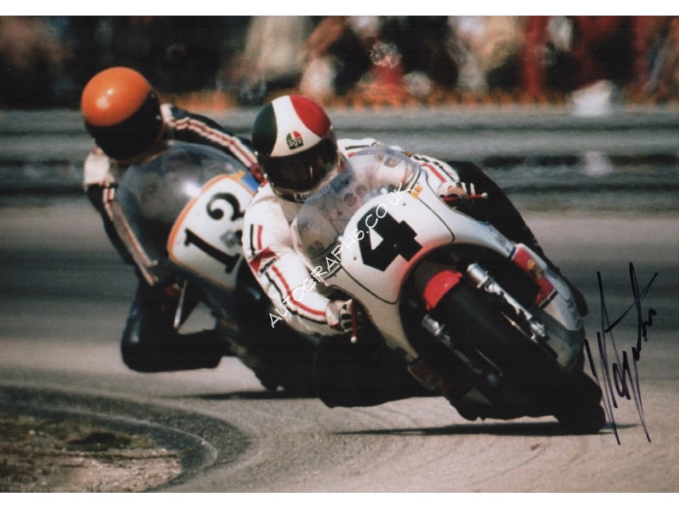 Giacomo Agostini genuine authentic autograph signed photo. COA UACC
