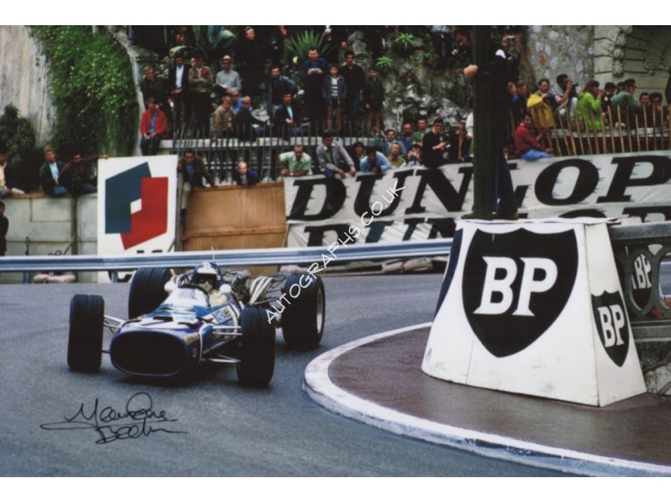 Jean Pierre Beltoise Matra F1 genuine authentic autograph signed photo 8.. COA UACC