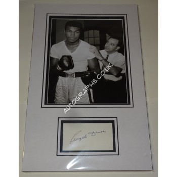 Angelo Dundee genuine authentic autograph signature photo display. COA UACC