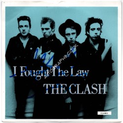 Mick Jones The Clash signed authentic genuine signature vinyl record. COA UACC