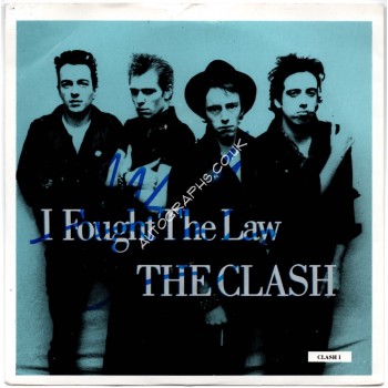 Mick Jones The Clash signed authentic genuine signature vinyl record. COA UACC