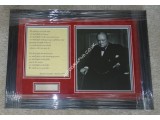 Winston Churchill authentic signed genuine autograph signature photo display. COA UACC