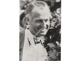 Karl Kling Mercedes signed authentic genuine signature photo. COA UACC