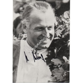 Karl Kling Mercedes signed authentic genuine signature photo. COA UACC