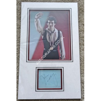 John Curry Ice Dancing Olympics signed authentic genuine signature autograph display. COA UACC