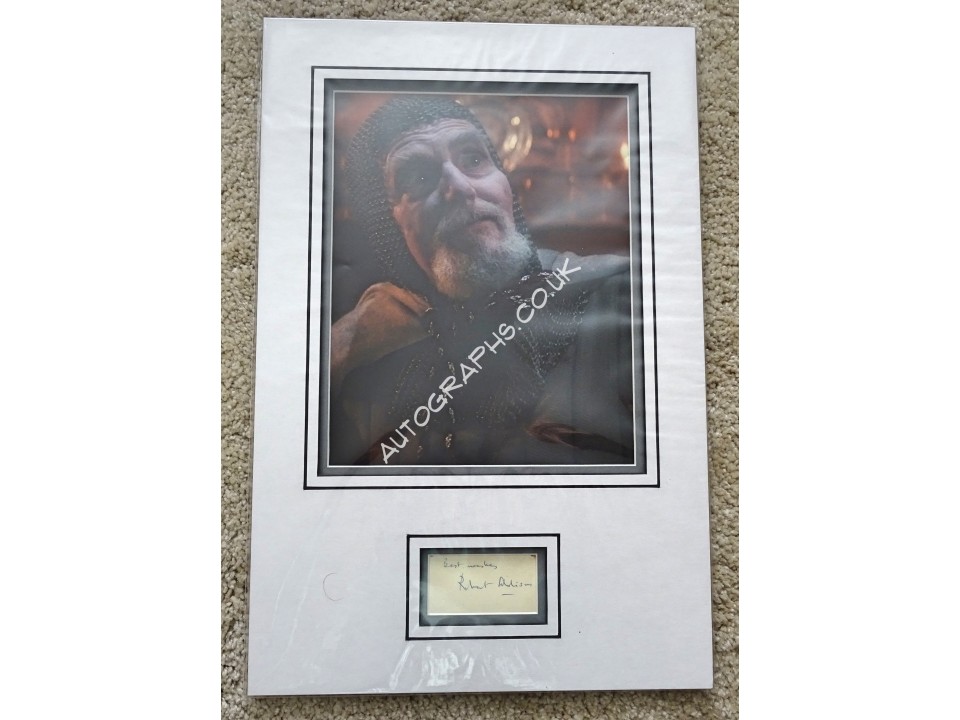 Robert Eddison Grail Knight genuine authentic signed autograph photo display. COA UACC Robert Eddison Grail Knight genuine authentic signed autograph photo display. COA UACC