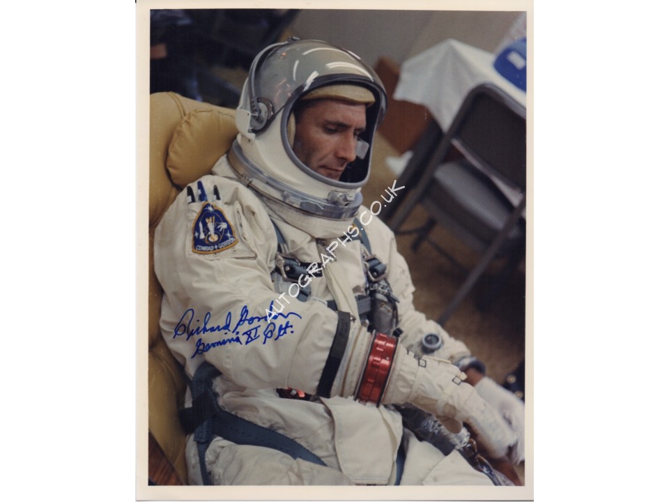 Dick Gordon Gemini Apollo 12 genuine signed autograph signed photo 3. COA UACC