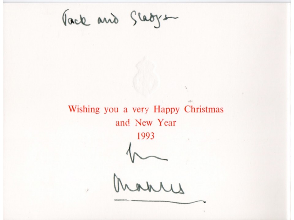 Prince Charles genuine authentic signed autograph card. COA UACC