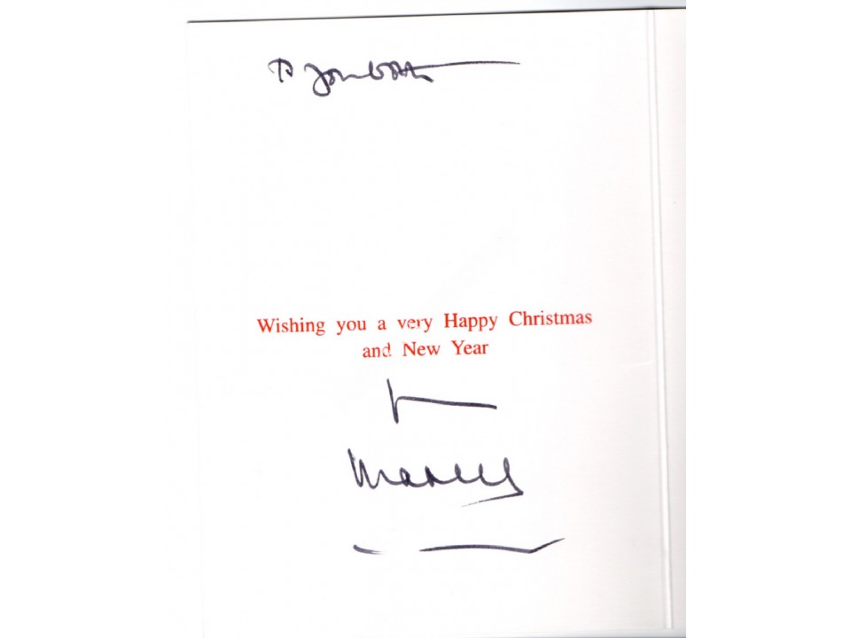 Prince Charles Royalty genuine authentic signed Christmas card. COA UACC Prince Charles Royalty genuine authentic signed Christmas card. COA UACC
